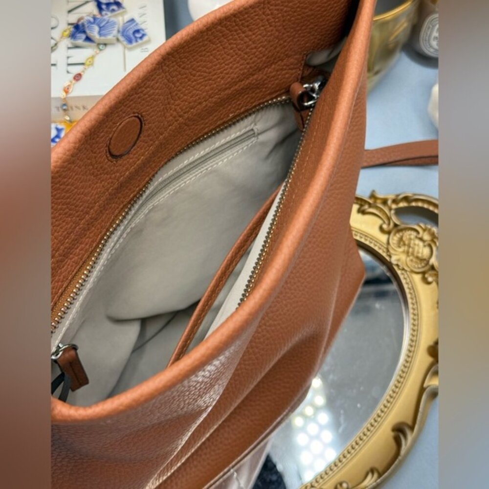 🆕 OROTON 🧿 NWOT Alice Slouch Hobo Zip Crossbody Bag, Whiskey CognacTan - Picture 10 of 13